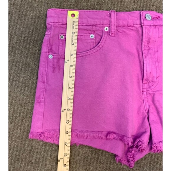 Lucky Brand Shorts Womens 12/31 Mid Rise Cut-Off Pink Denim Beach Pool Summer - Picture 3 of 10